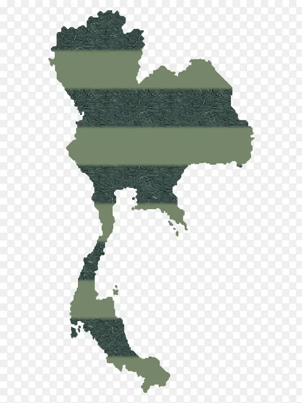 条纹泰国地图