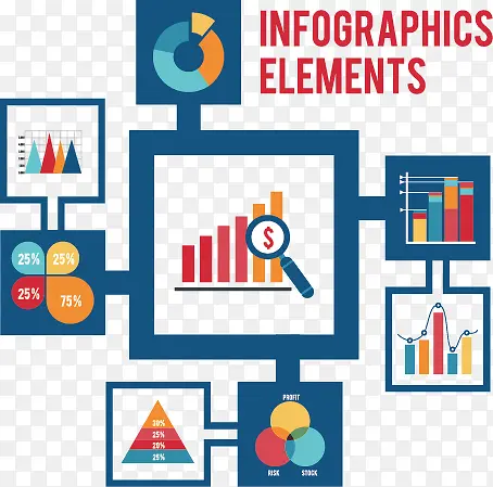 扁平化信息图表设计矢量素材