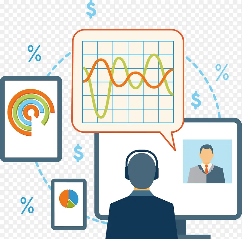 扁平化信息图表设计矢量素材