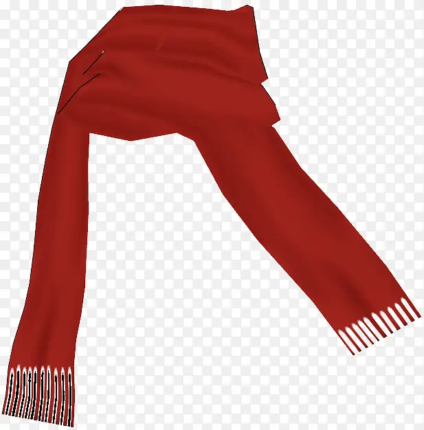 红色手绘的围巾素材