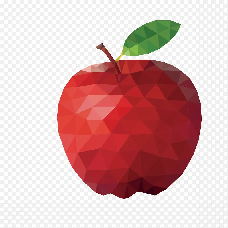 红色苹果矢量立体装饰