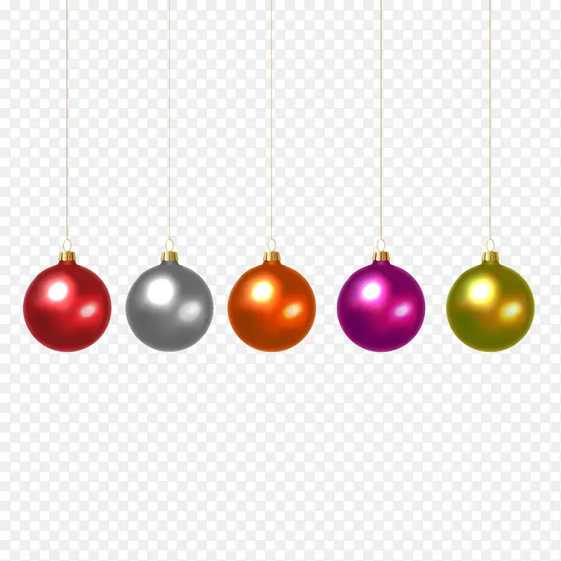 圣诞节装饰彩色吊球