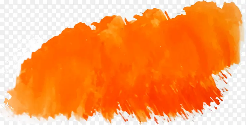橘色水彩笔刷