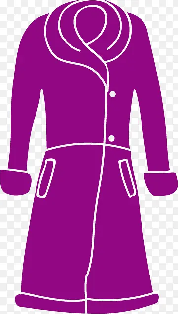 紫色女士风衣