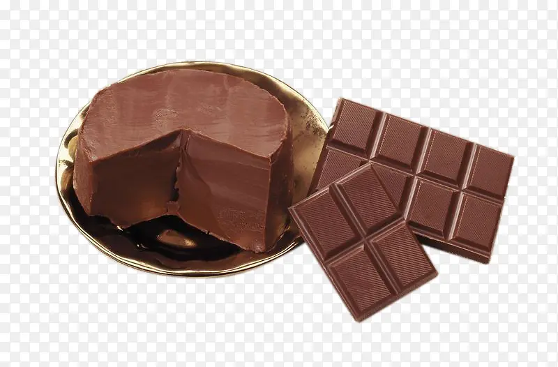 盘子中的巧克力
