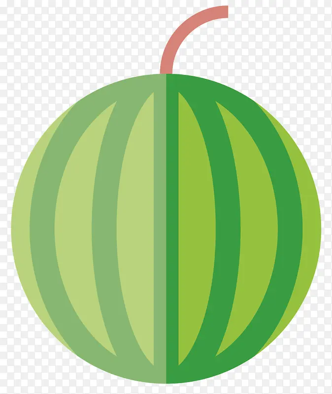 一个绿色的西瓜