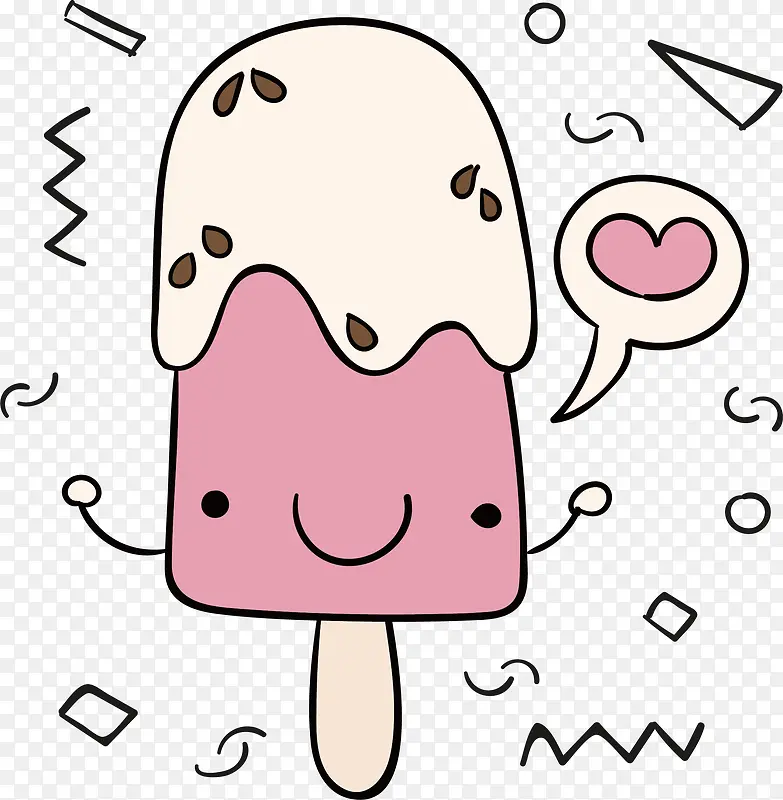 矢量卡通冰淇淋