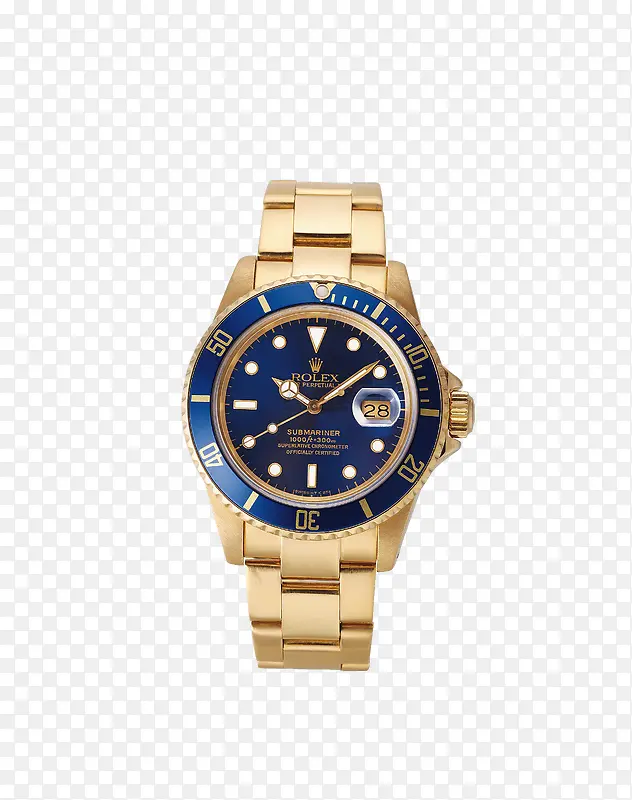 质感创意金色蓝色表盘手表