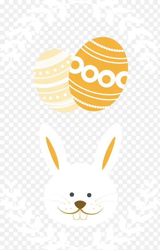 平面复活节兔子彩蛋装饰