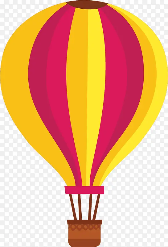 彩色条纹漂浮热气球