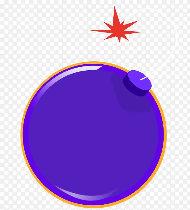 紫色扁平化炸弹