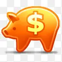 金色猪存钱罐
