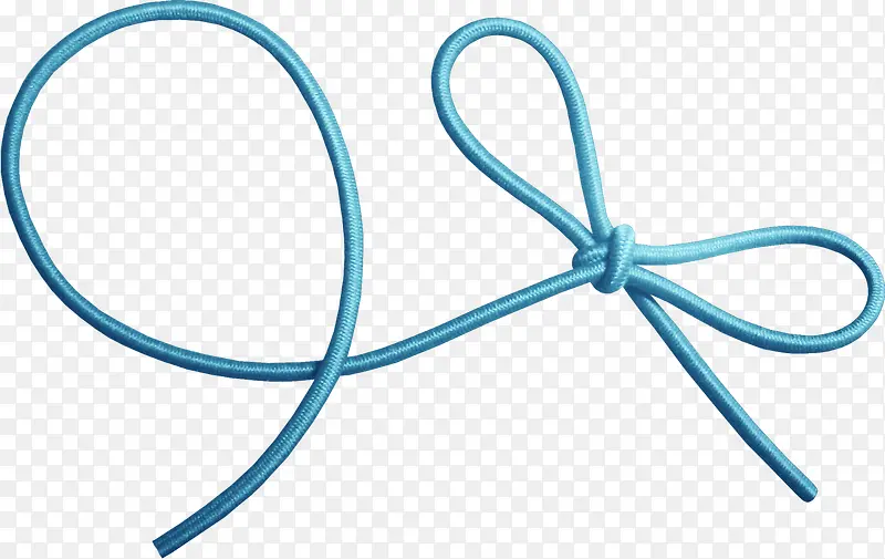 蓝色蝴蝶结绳子