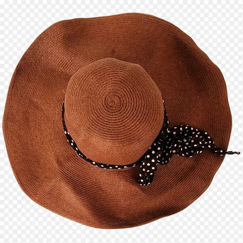 一顶褐色遮阳帽