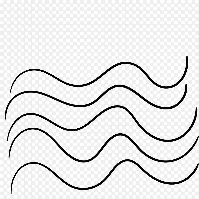 水的波浪线简单图案
