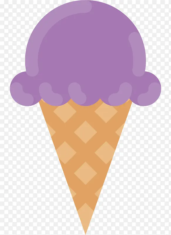 紫色甜筒矢量图