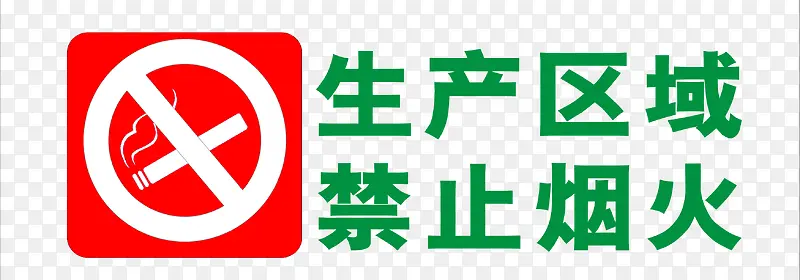 生产区域禁止烟火