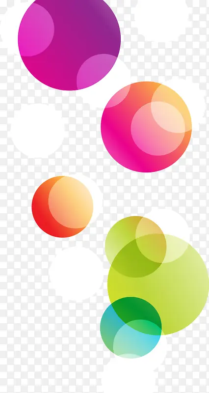 彩色气泡矢量图