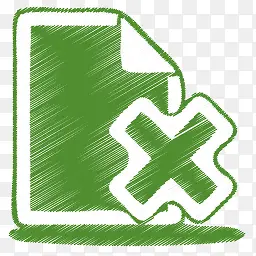 绿色的文档十字图标