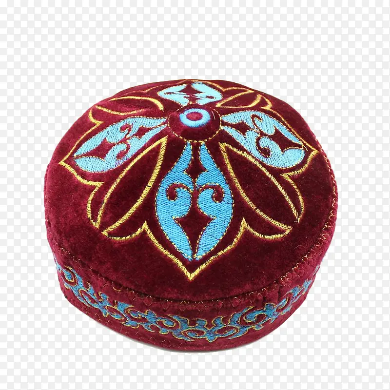 新疆哈萨克族刺绣花帽