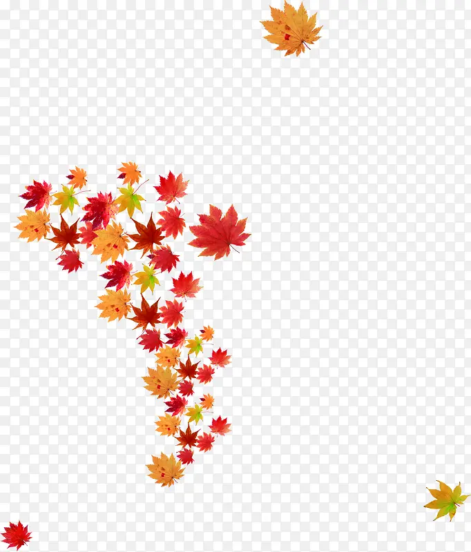 秋天落叶枫叶装饰元素
