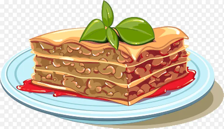 卡通手绘西餐三明治