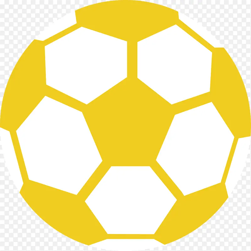 黄色矢量足球素材图