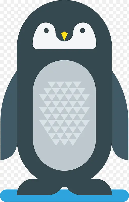 对称风格黑色企鹅