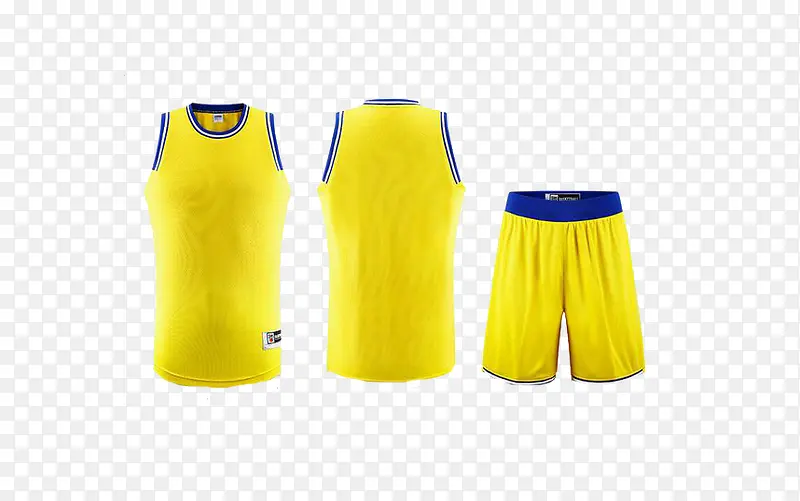 黄色篮球队球衣球裤