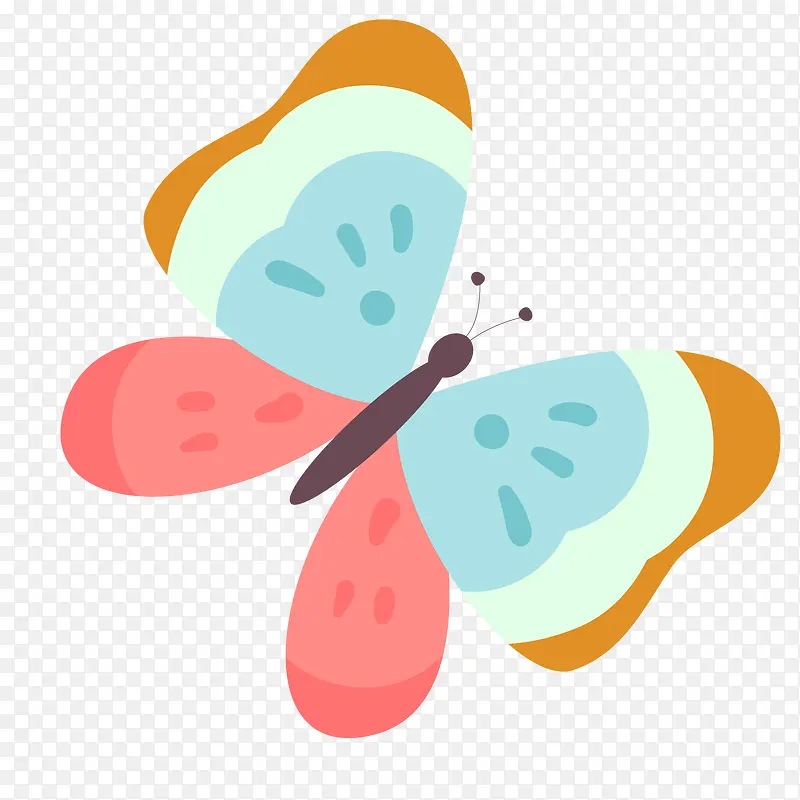 彩色的扁平化蝴蝶设计