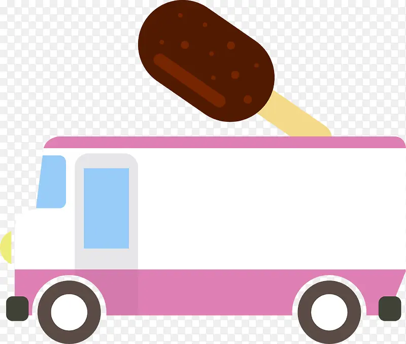 冰淇淋卡车矢量图