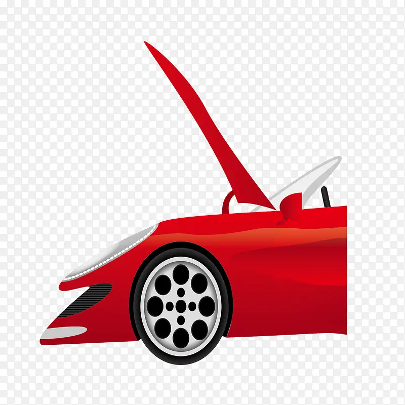 一辆正在等待被修理的车