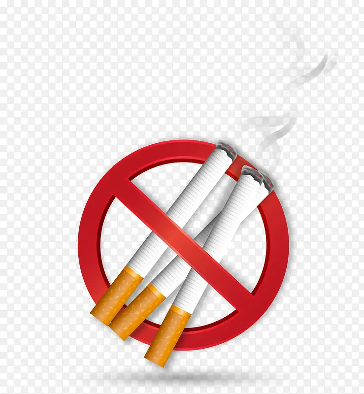 禁止带香烟的符号矢量