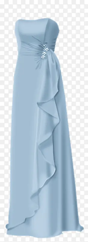 蓝色晚礼服