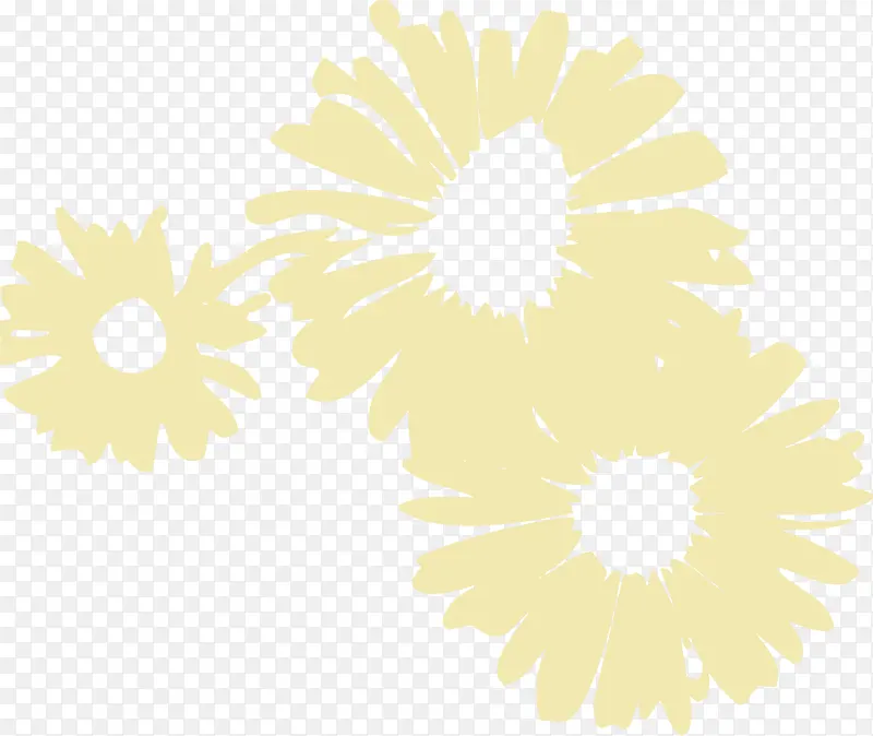 矢量黄色小花装饰图案