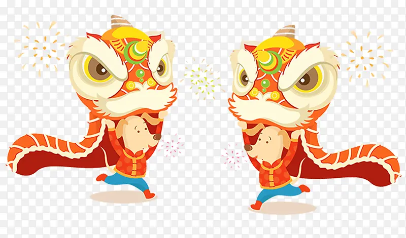 中国喜庆节日传统节日舞狮
