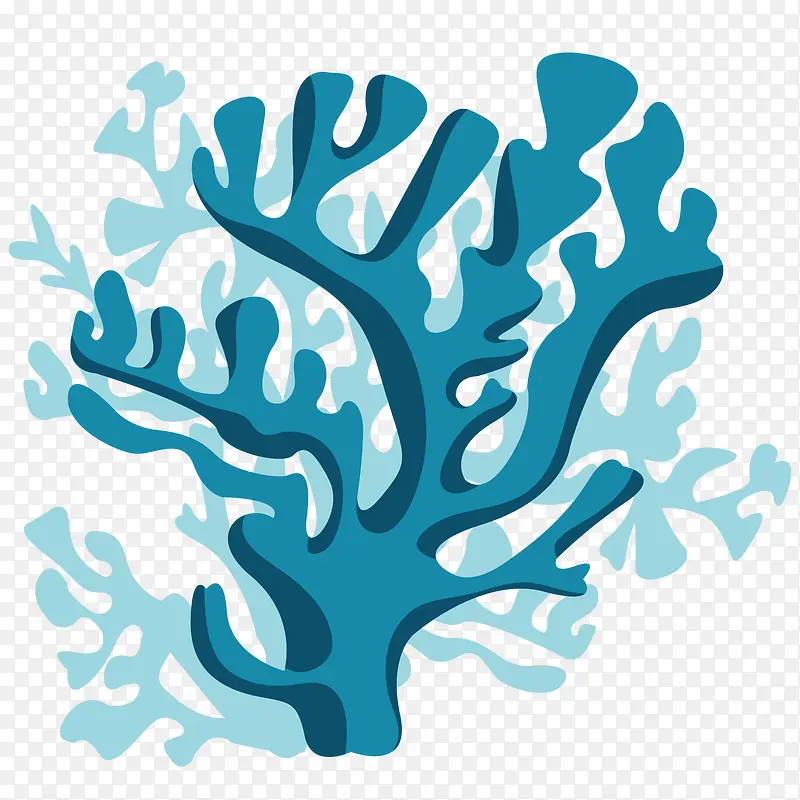 海底珊瑚矢量插画