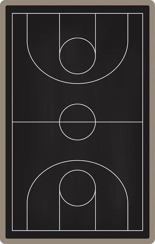 篮球运动球场插画矢量图
