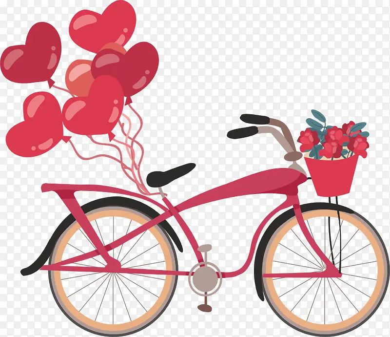 浪漫爱心气球单车
