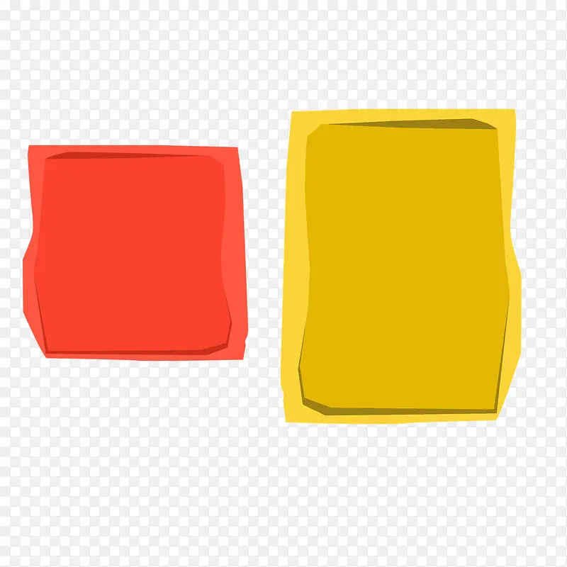 红黄色 边框 立体 不规则图形