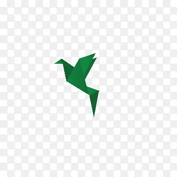 绿色飞舞千纸鹤