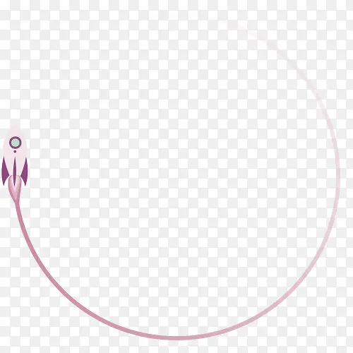 紫色简约火箭圆圈边框纹理