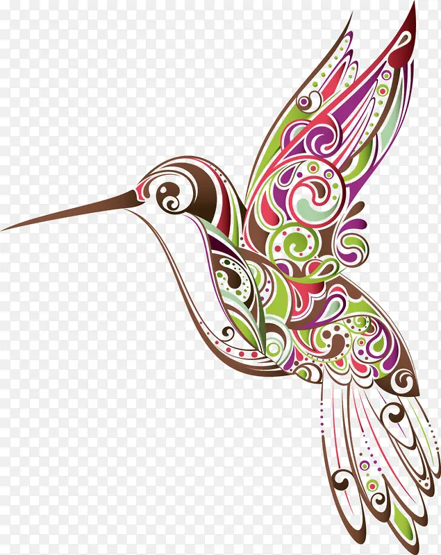 花纹鸟的装饰