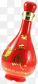 红色高清质感酒瓶形状