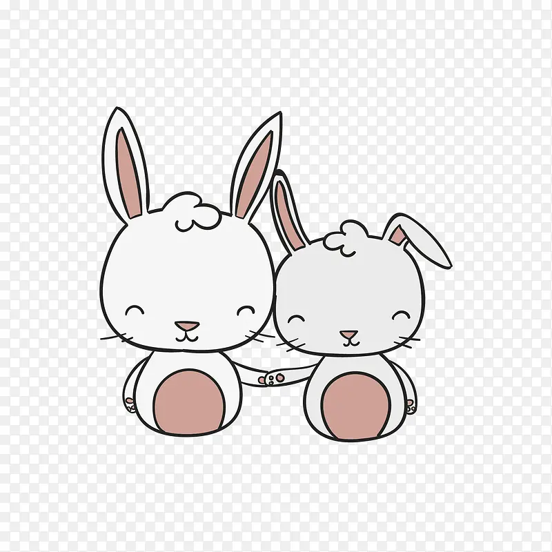 兔子卡通爱情动物免抠素材