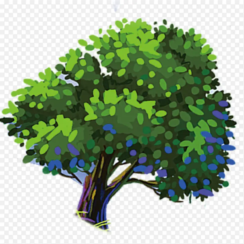 绿色虚幻的大树
