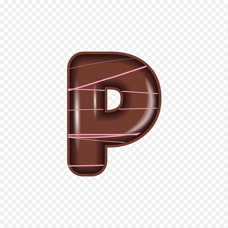 巧克力字母P