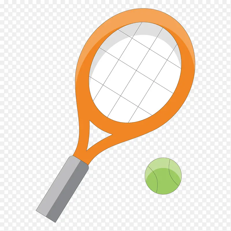 橙色网球拍