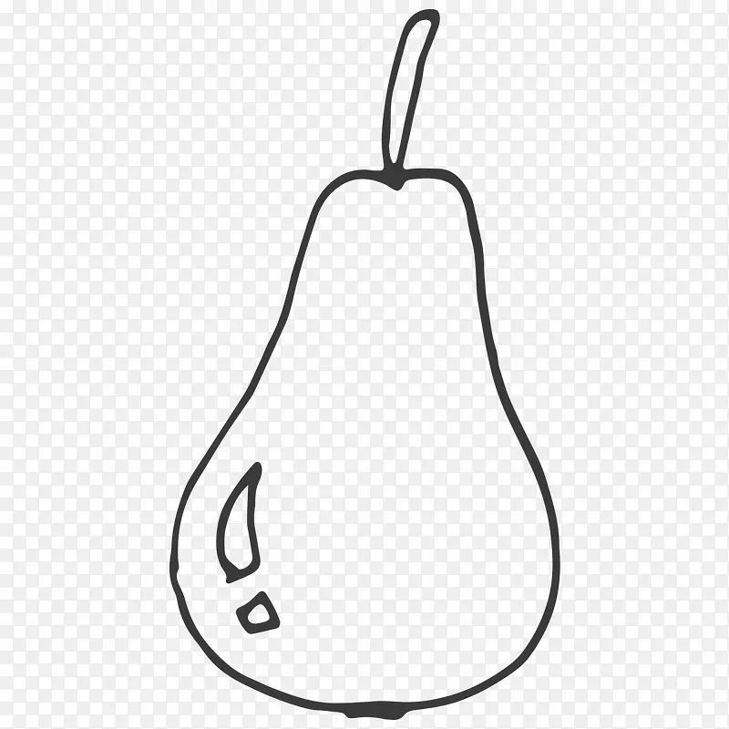 线描一个梨PNG图片素材下载_图片编号qpbgkvaq-免抠素材网