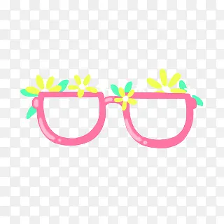 可爱粉色眼镜框